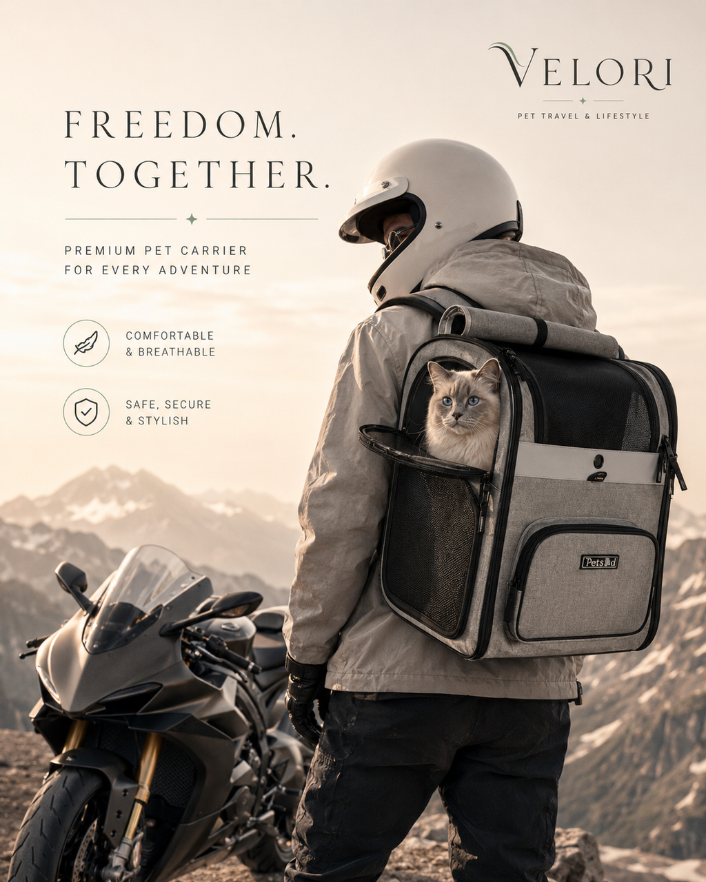 VELORI Explorer Pet Travel Backpack