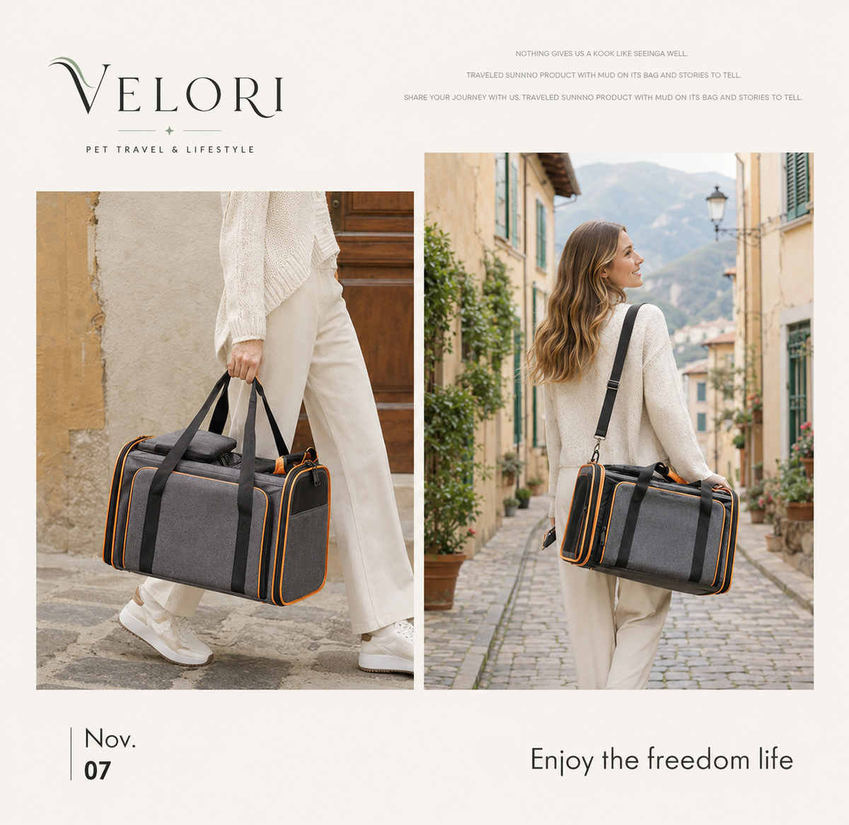 VELORI Nomad Expandable Pet Carrier